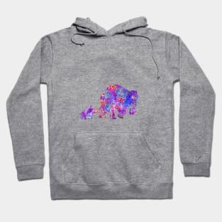 Mother and baby elephant Hoodie